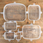 Stretchable food silicone lid, 6 pieces